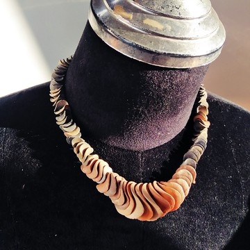 手工單股赤陶珠項鍊