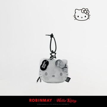 【預購】Hello Kitty吊飾零錢包(墨碳系列，深灰/灰燼色)