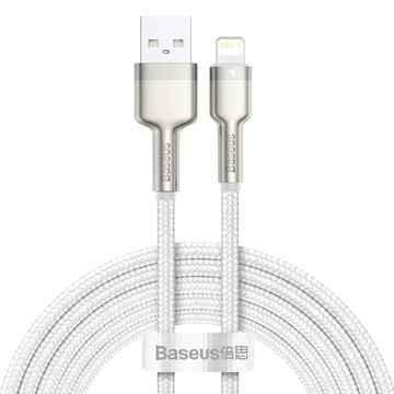 Baseus 金屬卡福樂系列  USB to IOS 數據線 2.4A (台灣版)(2M)
