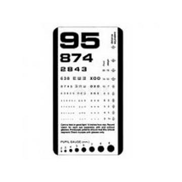 來而康 隆羽 口袋型 視力表 EL-302 視力卡 視力測量 視力測量表 視力檢查表 瞳孔尺寸量測 EL302