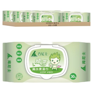 KENNEX 肯尼士 綠茶幼兒柔溼巾 加蓋  40g  30張  8包