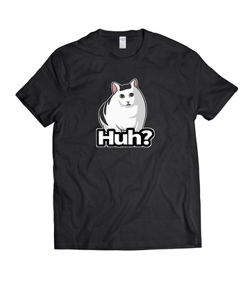 迷因系列-Huh?貓 貓貓 貓咪 原創T恤 純棉T恤
