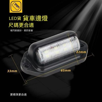 【可打統編】LED汽車牌照燈卡車牌照燈 汽車貨車客車拖車尾燈側邊燈 12-24V通用 FGHT