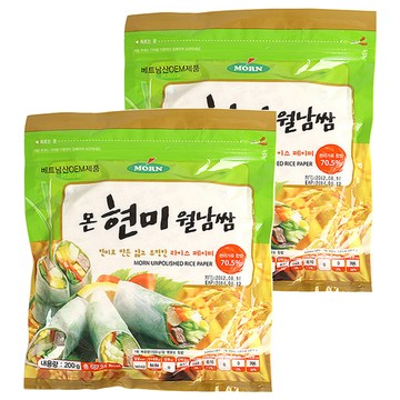 MORN 玄米越南春捲皮 200g 圓形(16cm)  2包