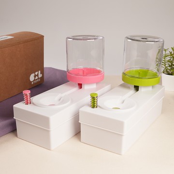 【STU】淨水迴圈 畫筆清洗器 繪畫用 毛筆書法用 生活好物 彩盒裝 綠色 粉色 090060