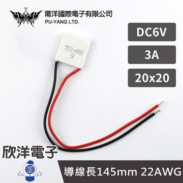 ※ 欣洋電子 ※ 莆洋 20x20 DC6V 3A 半導體致冷晶片 TES1-4903 (1505B) 電子 電工 電子材料