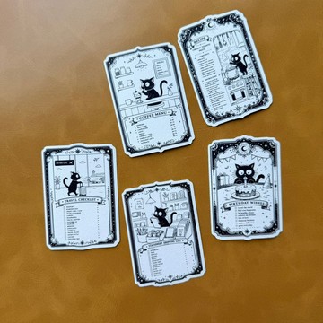 黑貓檔案室 樹紋貼紙