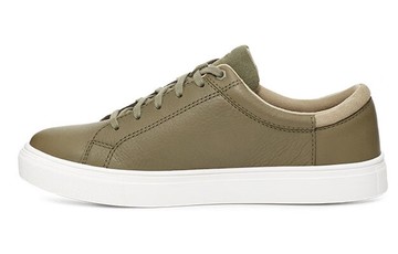 UGG BAYSIDER LOW WEATHER SHOE MOSS GREEN LEATHER