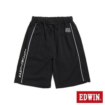 EDWIN 男裝 吸濕排汗日潮短褲-黑色