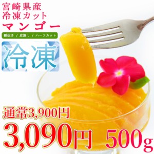 ＜宮崎県産冷凍カットマンゴー500g＞ 種抜き 濃厚 国産 冷凍マンゴー 旬 デザート カット済 フルーツ 宮崎産 おやつ