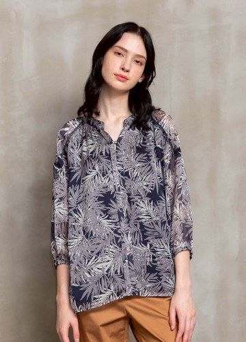 度假氛圍拉克蘭袖雪紡上衣