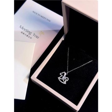 馬上有財~本命年馬年純銀項鏈女輕奢小眾設計高級感甜美鎖骨鏈