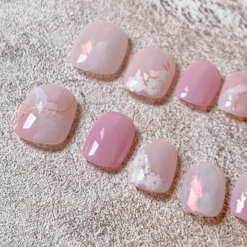 Light you up  輕柔感花卉/穿戴甲/訂製美甲貼片 NA72