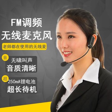 無線麥克風擴音器頭戴式無線耳麥教師導游演講調頻FM通用小蜜蜂型