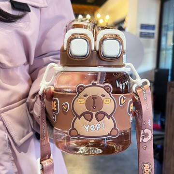 大容量兒童水杯女孩2025新款卡通可愛高顏值太空杯夏季大肚吸管杯