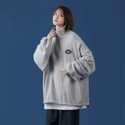 ヴィジョン ストリートウェア トレーナー レディース 長袖トレーナー プルオーバー 長袖 秋服 バックプリント トップス カジュアルウェア ジップアップ 韓国ファッション 通販 Lineポイント最大get Lineショッピング