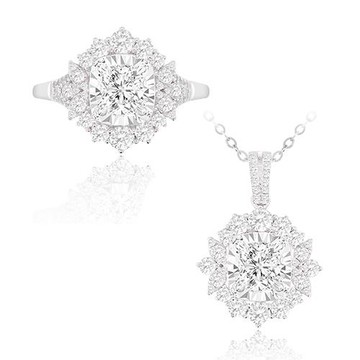 MYEZ GIA 一克拉 天然鑽石 花式車工 矩形 PT950鉑金台 鑽墜 鑽戒 項鍊 戒指 絢麗