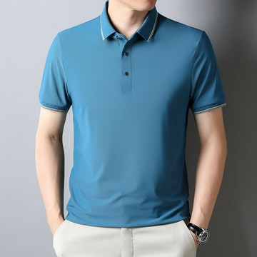 【巴黎精品】現貨+預購 POLO衫短袖上衣-冰絲速乾透氣商務男裝6色a1eo14