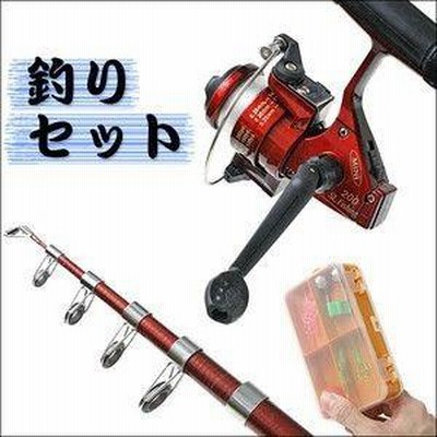 釣り糸　セット Amazon | GIZMAC 釣り竿セット 釣りセット 釣り竿 伸縮式 投げ竿