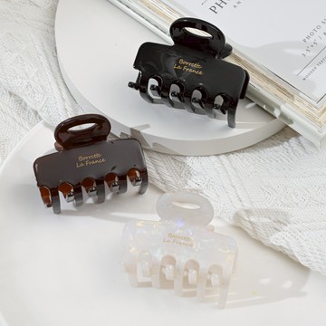 法式復古金標方形怪手夾-5.5cm-多款任選