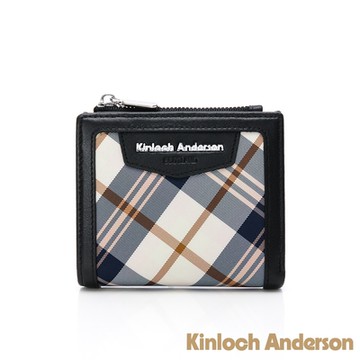 【金安德森】Marian 經典壓扣短夾-經典黑