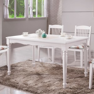 海倫鄉村白色4.3尺餐桌