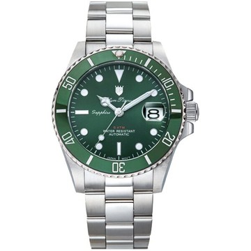 Olym Pianus 奧柏表 899831.2AGS 陶瓷框綠水鬼運動自動機械錶 / 綠 41mm｜樂天全館特惠中★指定刷卡回饋10%