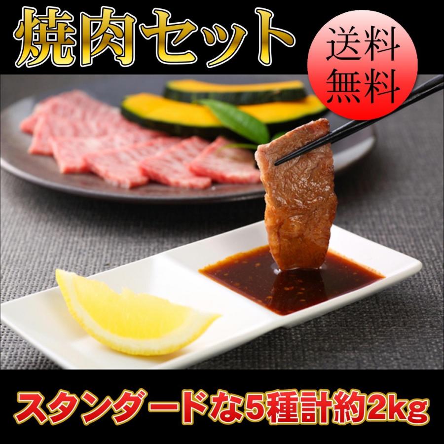 焼肉スタンダードセット 送料無料 計約2kg入り BBQ バーベキュー お得なバリューパック