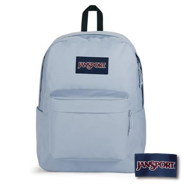 JANSPORT -SUPERBREAK PLUS 校園系列後背包 -粉嫩藍（JS0A4QUE）