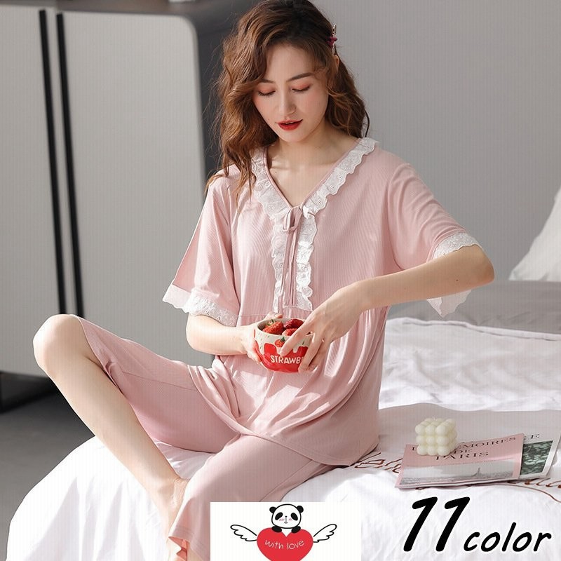 ワンピース パジャマ ボーダー柄 Vネック 大きいサイズ ネグリジェ ゆったり ナイトロープ 部屋着可愛い 大人ネグリジェ パジャマ レディース春夏 半袖 通販 Lineポイント最大0 5 Get Lineショッピング