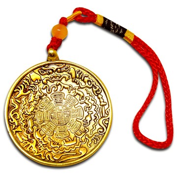 【吉祥開運坊】風水有關係【辟邪/保平安 九宮八卦 4.1cm 吊飾】開光 擇日