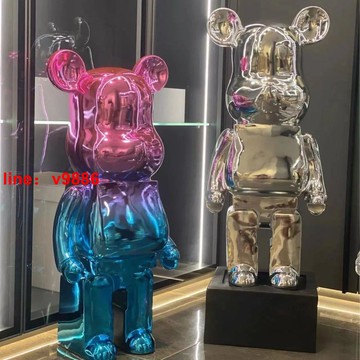 【可開發票】【破盤價】網紅暴力熊客廳擺件電鍍玄關電視柜酒柜裝飾品藝術擺件高級感擺件