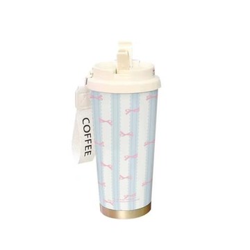 蝴蝶結便攜2025水杯新款保溫杯高顏值不銹鋼316少女生吸管咖啡杯