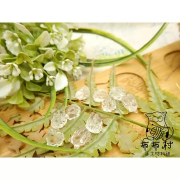 白水晶小狐狸九尾 串珠材料 水晶文玩圓珠Z13