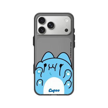 iPhone 17 Pro Max Clear (相機按鈕) 酷墨灰 - 貓貓蟲咖波 Bugcat Capoo - 咖波好擠