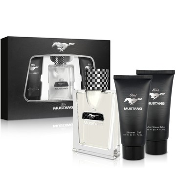 FORD MUSTANG 福特野馬經典男性淡香水禮盒(淡香水100ml+沐浴膠100ml+鬍後水100ml)