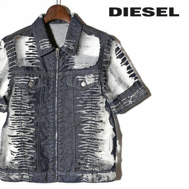 ディーゼル DIESEL デニムジャケット レディース シースルーメッシュ 