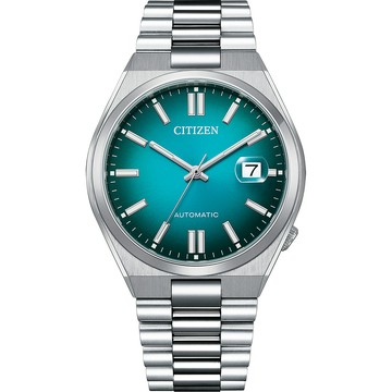 【CITIZEN 星辰】漸層湖水綠機械錶 NJ0151-88X