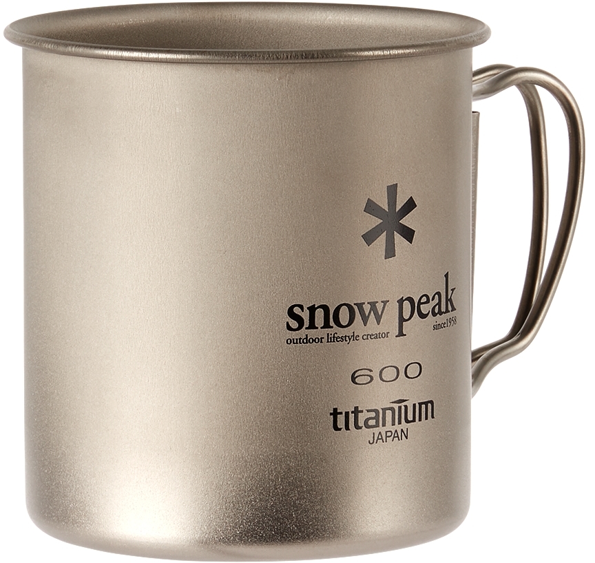 Snow Peak グレー チタン シングルウォール カップ 600 ml