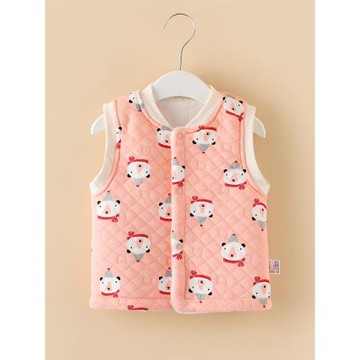 秋冬嬰兒馬甲背心夾棉加厚保暖兒童女寶寶衣服加絨小外套上衣公主
