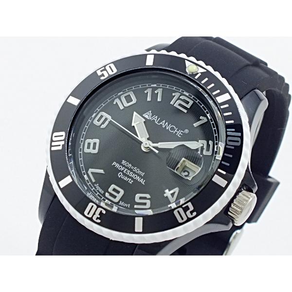 アバランチ AVALANCHE クオーツ 腕時計 AV-1019S-BKW-40 ブラック ホワイト | LINEショッピング