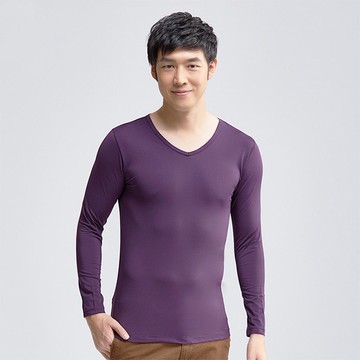 MIT溫灸刷毛V領發熱衣(羅蘭紫 男S-3XL)