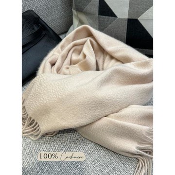 白絨純色高奢Cashmere阿爾巴斯純山羊絨大版圍巾2025秋冬新款圍脖