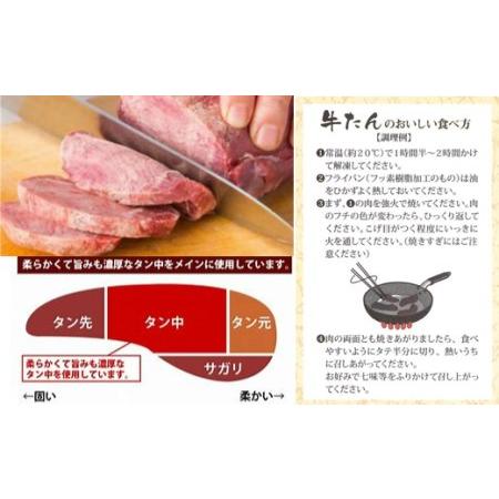 ふるさと納税 国産牛黒タン　焼き肉用（塩味）　 宮城県塩竈市