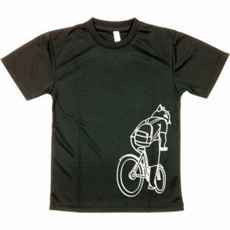 ちゃりねこ本舗 Tシャツ ブラック/デイパック 【自転車】【ウェア 