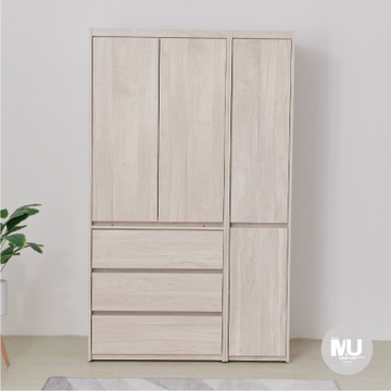 沐家具 mufurniture 台灣製造 Light 現代風 3x7尺衣櫃+1.3尺衣櫃