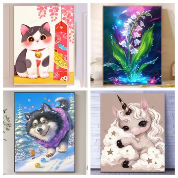 💛台灣現貨💛盒裝💛 新款5D鑽石畫 DIY鑽石貼畫 黏鑽畫 立體貼鑽畫 聖誕 大幅 新年鑽貼 手工點鑽畫 滿鑽 手作