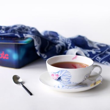 素雅浪漫 蓮花搖籃曲 精美高骨瓷紅茶杯器具 咖啡杯碟下午茶套裝