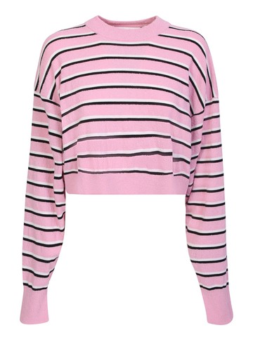 Palm Angels Stripes Cropped Pullover