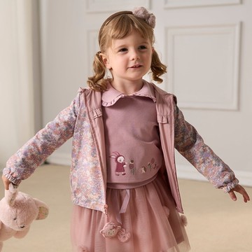 PIPPY連帽雙面穿印花風衣外套 粉-100